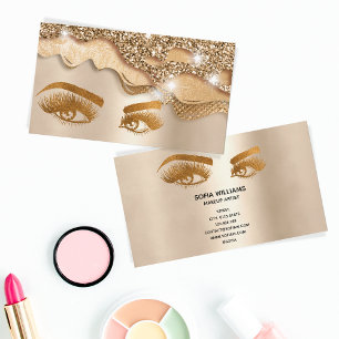 Makeup kunstenaarsgoud Eye Beauty Salon die goud d Visitekaartje