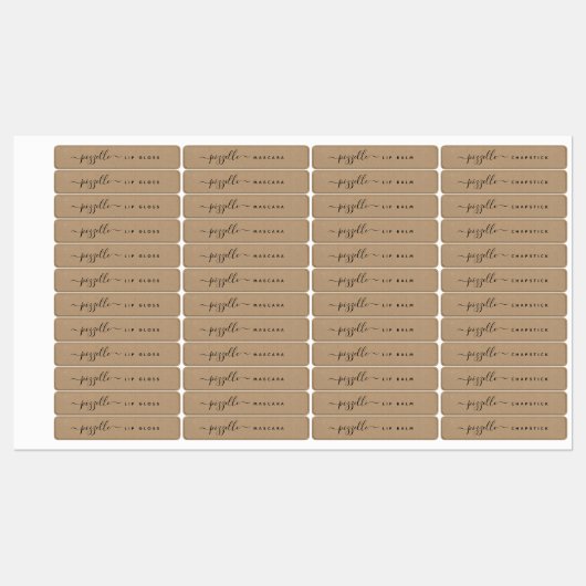 Makeup Label - Lip Gloss, Balm, Chapstick, Mascara (Vel)