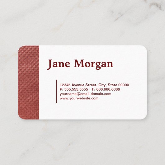 Makeup Lace Monogram Maroon Visitekaartje (Achterkant)