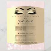 Makeup Lash Beauty Diamond Pink Flyer-prijslijst Flyer (Voorkant)