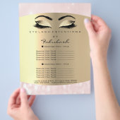 Makeup Lash Beauty Diamond Pink Flyer-prijslijst Flyer (Hand)