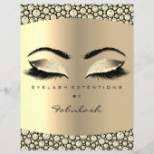 Makeup Lash Beauty Diamond Sepia Flyer-prijslijst Flyer (Achterkant)