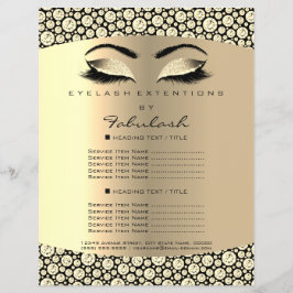 Makeup Lash Beauty Diamond Sepia Flyer-prijslijst Flyer