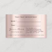 Makeup Lash Crystals Roos Drip Appointcard Afsprakenkaartje (Achterkant)