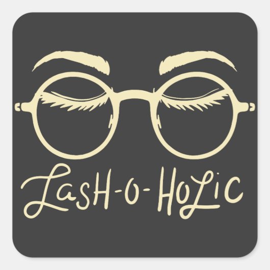 MAKEUP: Lash-O-Holic Vierkante Sticker (Voorkant)