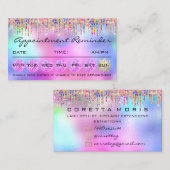 Makeup Lashes Appointment Herinnering Holografen R Visitekaartje (Voorkant / Achterkant)