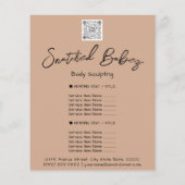 Makeup Lashes Beauty Hair Salon QR LOGO Blush Flyer (Achterkant)