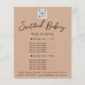 Makeup Lashes Beauty Hair Salon QR LOGO Blush Flyer (Voorkant)