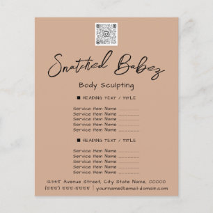 Makeup Lashes Beauty Hair Salon QR LOGO Blush Flyer