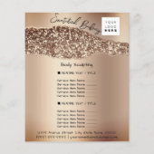 Makeup Lashes Beauty Hair Salon QR LOGO Flyer (Achterkant)