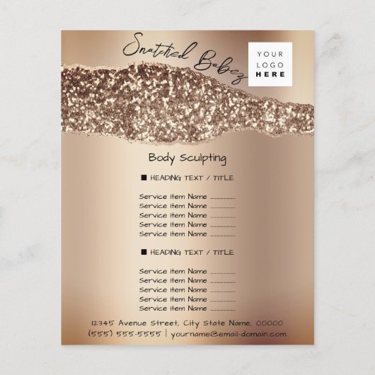 Makeup Lashes Beauty Hair Salon QR LOGO Flyer (Achterkant)