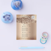 Makeup Lashes Beauty Hair Salon QR LOGO Flyer (Enkel)