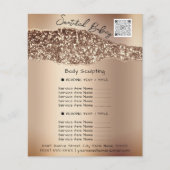 Makeup Lashes Beauty Hair Salon QR LOGO Flyer (Voorkant)