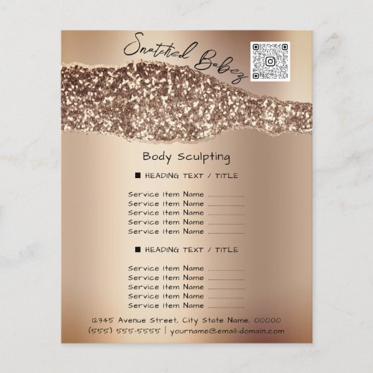 Makeup Lashes Beauty Hair Salon QR LOGO Flyer (Voorkant)