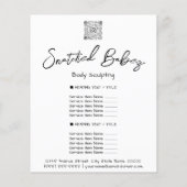 Makeup Lashes Beauty Hair Salon QR LOGO White Flyer (Achterkant)