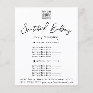 Makeup Lashes Beauty Hair Salon QR LOGO White Flyer