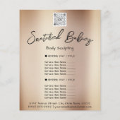 Makeup Lashes Beauty Hair Salon QR Modern Flyer (Achterkant)