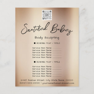 Makeup Lashes Beauty Hair Salon QR Modern Flyer