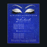 Makeup Lashes Beauty Salon Glitter Flyer Grey Blue<br><div class="desc">florenceK luxe schoonheidssalon</div>