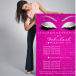 Makeup Lashes Beauty Salon Glitter Flyer Hot Pink<br><div class="desc">florenceK luxe schoonheidssalon</div>