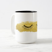 Makeup Lashes Beauty White Coffee Mok (Voorkant links)