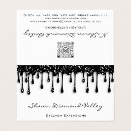 Makeup Lashes Black Drift QR Code White Insert Visitekaartje