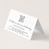 Makeup Lashes Black Drift QR Code White Insert Visitekaartje (Achterkant)