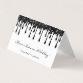 Makeup Lashes Black Drift QR Code White Insert Visitekaartje (Voorkant)