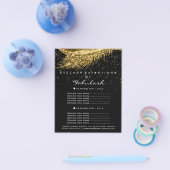 Makeup Lashes Gold Confetti Flyer 1 paginaprijzen (Enkel)