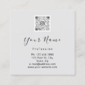 Makeup Lashes Grey Microblade Logo QR Code Vierkante Visitekaartje (Achterkant)