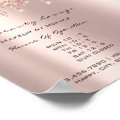 Makeup Lashes opent uren Salon Drip Spark Price Poster (Hoek)