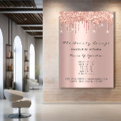 Makeup Lashes opent uren Salon Drip Spark Price Poster