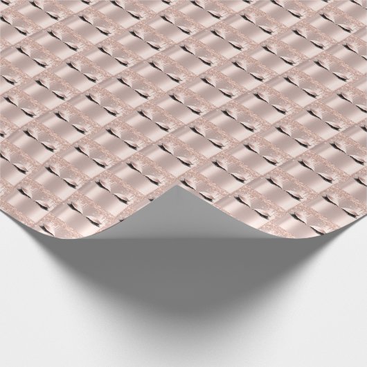 Makeup Lashes Roos Spark Bridal Sweet 16th Glitter Cadeaupapier (Hoek)