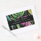Makeup Lipgloss Bright Oerwoud Doodles Black Rechthoekige Sticker (Envelop)