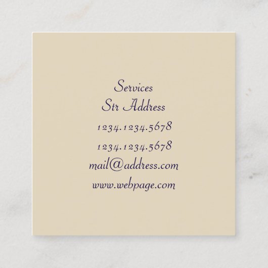 Makeup lippen spetsen van kleuren artistieke cover vierkante visitekaartje (Achterkant)