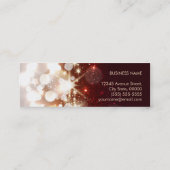 Makeup Lipstick Eyebrow Pencil Modern Gold Glitter Mini Visitekaartje (Achterkant)