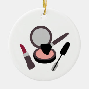 Makeup Lipstick Mascara Blush Keramisch Ornament