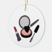 Makeup Lipstick Mascara Blush Keramisch Ornament (Links)