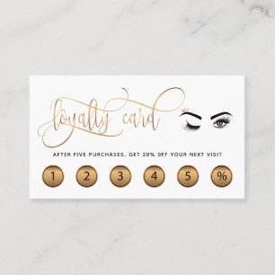 Makeup loyalty card wink eye lashextension visitekaartje