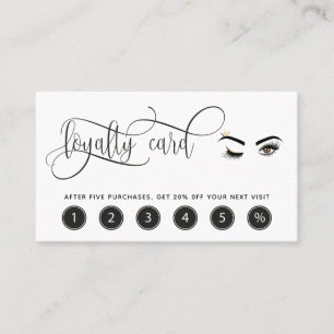 Makeup loyalty card wink eye lashextension visitekaartje