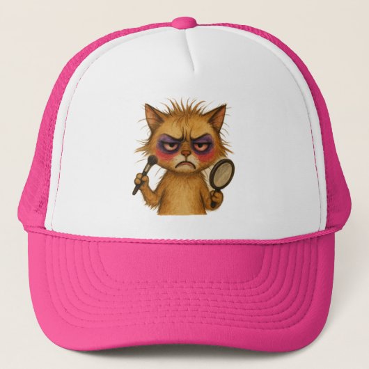 Makeup Meowster – Grappig Kat Tiener T-shirt Trucker Pet (Voorkant)