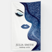 Makeup met glitter effect banner (Verticaal)