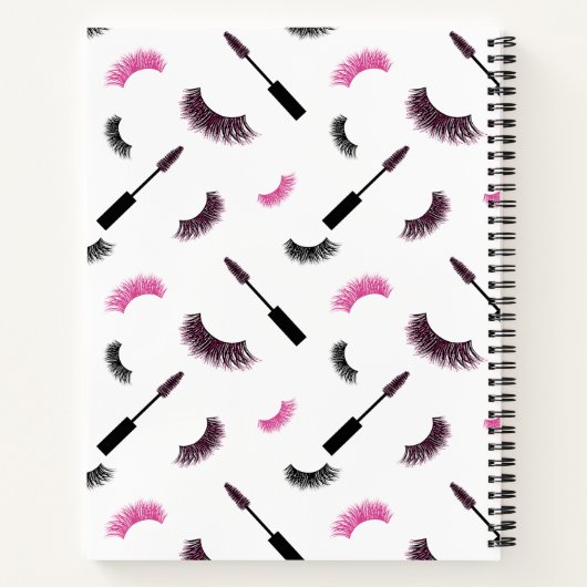 Makeup met roze glitter notitieboek (Achterkant)