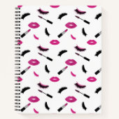 Makeup met roze glitter notitieboek (Voorkant)