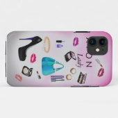 Makeup mode girale Iphone-draagtas Case-Mate iPhone Case (Achterkant (horizontaal))
