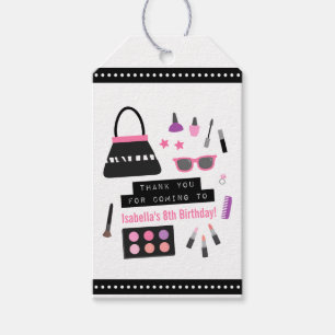 Makeup Mode Show Birthday Party Gift Labels Cadeaulabel