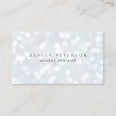 Makeup modern nacre pastel glitter bokeh visitekaartje (Voorkant)