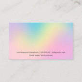 Makeup modern pastel holografisch iridescent ombre visitekaartje (Achterkant)