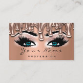 Makeup Nails Lash Makeup Roos Drijft koperblauw Visitekaartje (Voorkant)