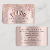 Makeup Nails Manicure Roos Spark Glitter Lux Visitekaartje (Voorkant / Achterkant)